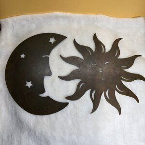 Vintage Sun and Moon Metal Flat Wall Art Sign Michael Alan Designs 2004